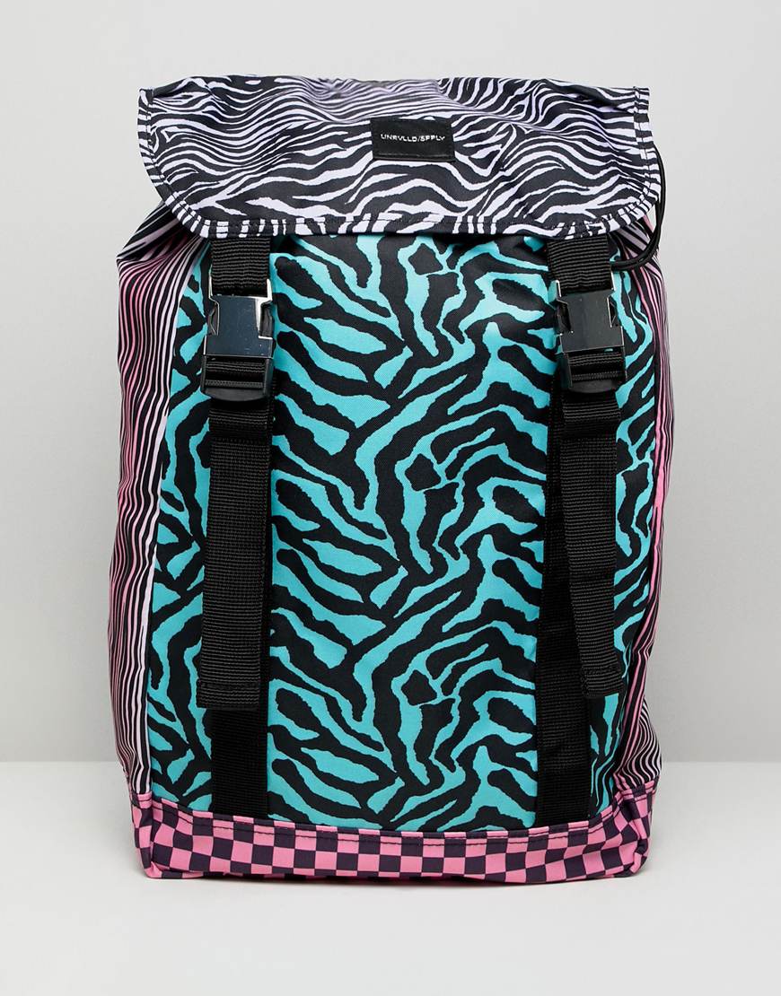 ASOS DESIGN animal-print backpack available at ASOS | ASOS Style Feed