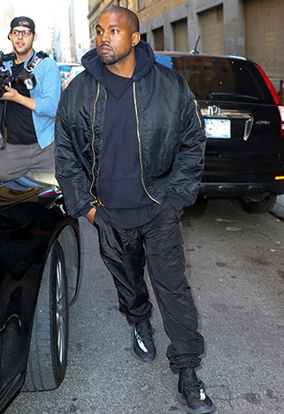 Kanye west black bomber jacket 