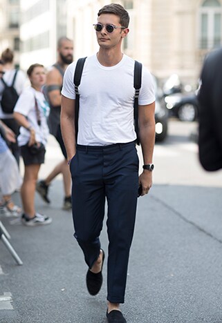 Street styler wearing white to enhance his tan | ASOS Style Feed
