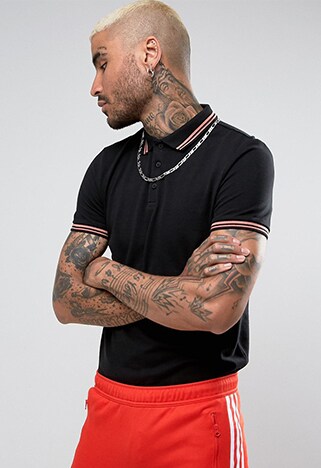 ASOS tipping collar and cuff pique polo shirt | ASOS Style Feed