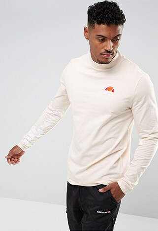 Ellesse long-sleeved T-shirt with sleeve print | ASOS Style Feed