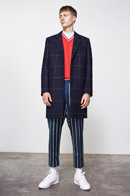 Model wearing windowpane check | ASOS Style Feed