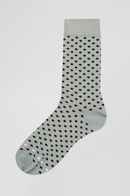 grey spotted sock