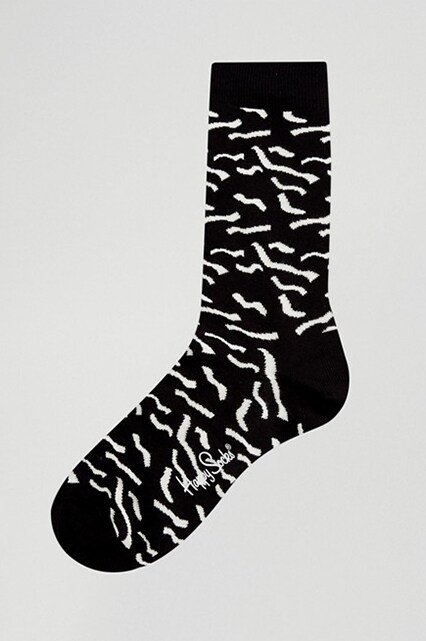 sock with squiggle print