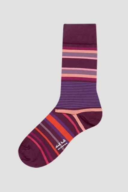 purple stripes sock