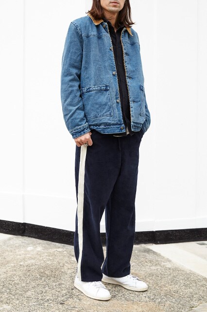 ASOSer wearing ASOS cord trousers, ASOS borg-lined denim jacket, COS overshirt, Cheap Monday T-shirt and adidas Stan Smith trainers | ASOS Style Feed