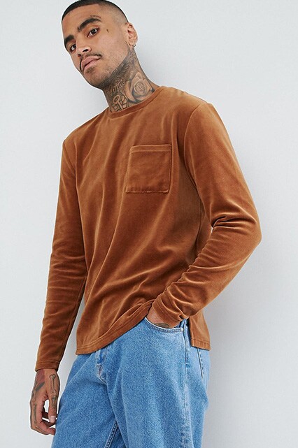 Top 10: Sweatshirts featuring a Stradivarius sweatshirt with crew neck in velvet | ASOS Style Feed