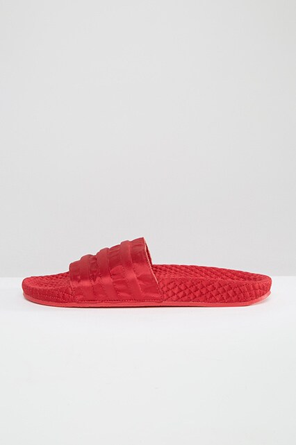 adidas Originals Adilette Slides In Red BB3112, available on ASOS  | ASOS Style Feed