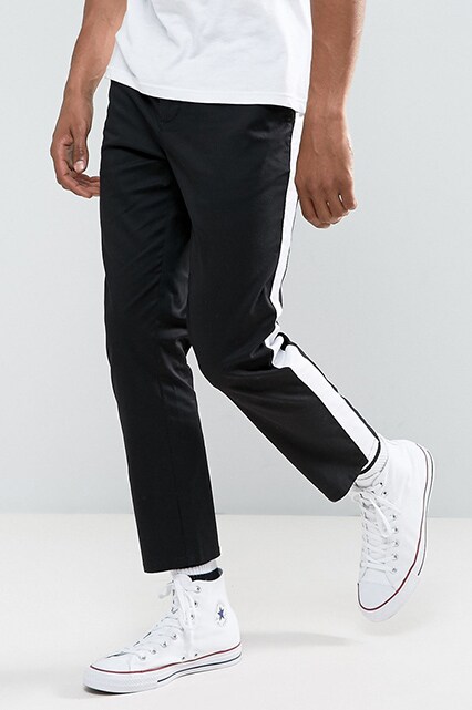 ASOS slim-fit chinos with side stripe | ASOS Style Feed