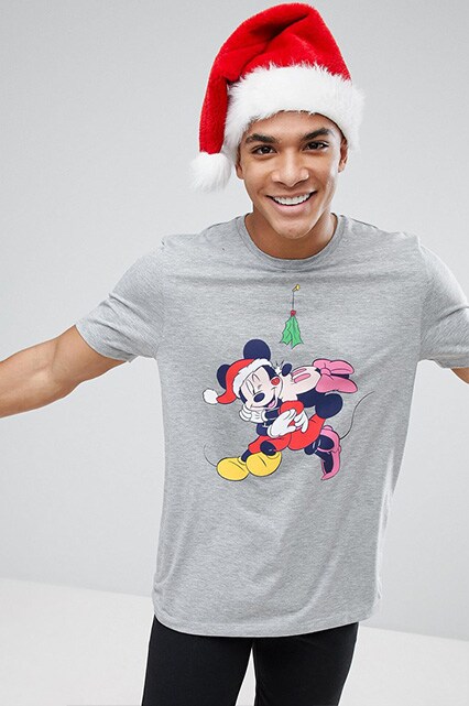 ASOS Mickey Christmas T-Shirt With Minnie and Mickey Print, available on ASOS