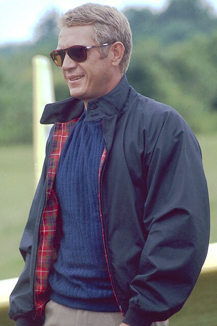 Steve McQueen wearing a Harrington jacket | ASOS Style Feed