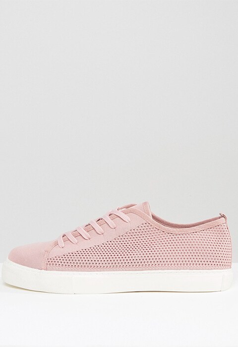 The 10 best summer sneakers on ASOS right now, featuring ASOS lace-up plimsolls in pink mesh | ASOS Style Feed