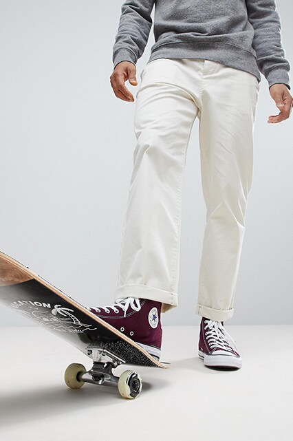 ASOS - Pantalon chino style skateur - Beige Homme
