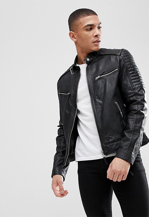 Barmey's leather biker jacket