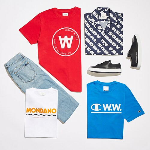 Wood Wood logo-print T-shirts, printed shirt, jeans and trainers available at ASOS | ASOS Style Feed