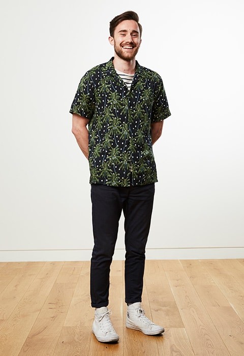 Hawaiian store shirt jeans