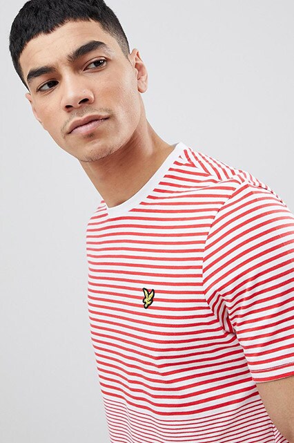 Lyle & Scott crew-neck Breton-stripe T-shirt available at ASOS | ASOS Style Feed