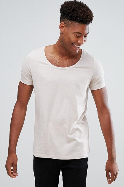 ASOS DESIGN Tall T-shirt with deep scoop neck available at ASOS | ASOS Style Feed
