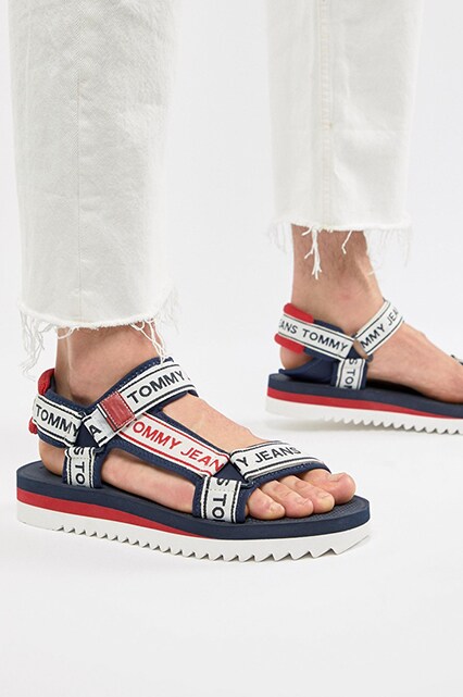 Tommy Jeans Icon Logo Straps Technical Sandals available at ASOS | ASOS Style Feed