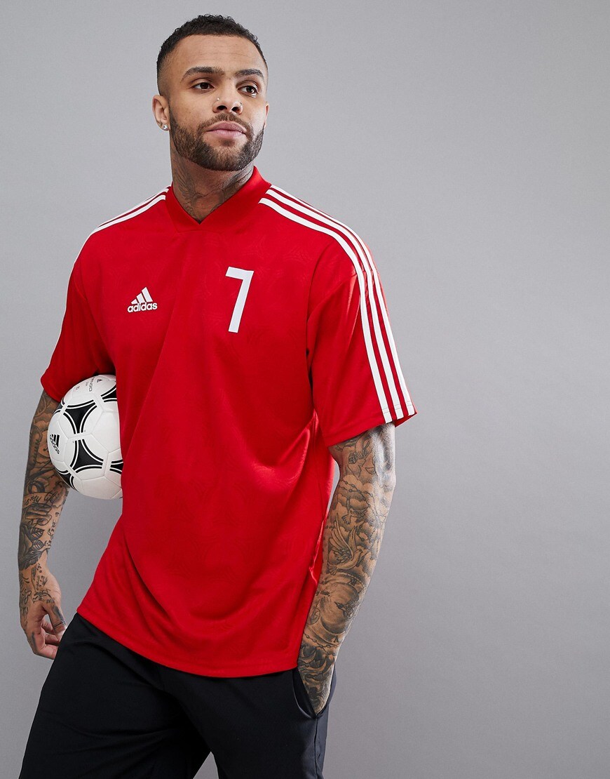 adidas - Football Tanip - T-shirt avec logo - Rouge 