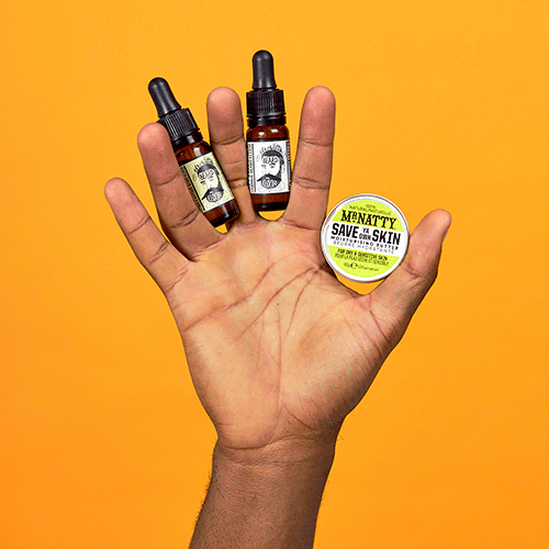 Mr Natty - Flair - Coffret d'urgence pour barbe avec Save Ya Own Skin, Famous Beard Elixir et élixir BMS