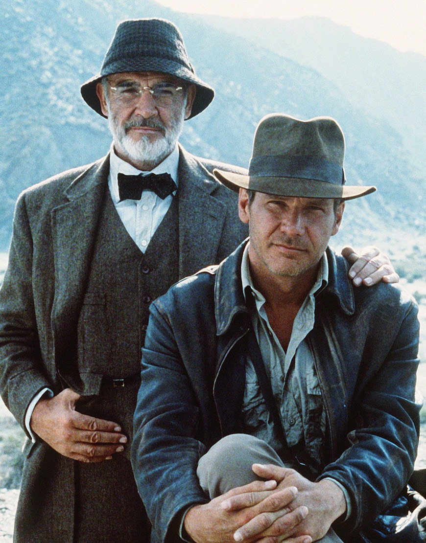 Sean Connery portant un bob dans Indiana Jones