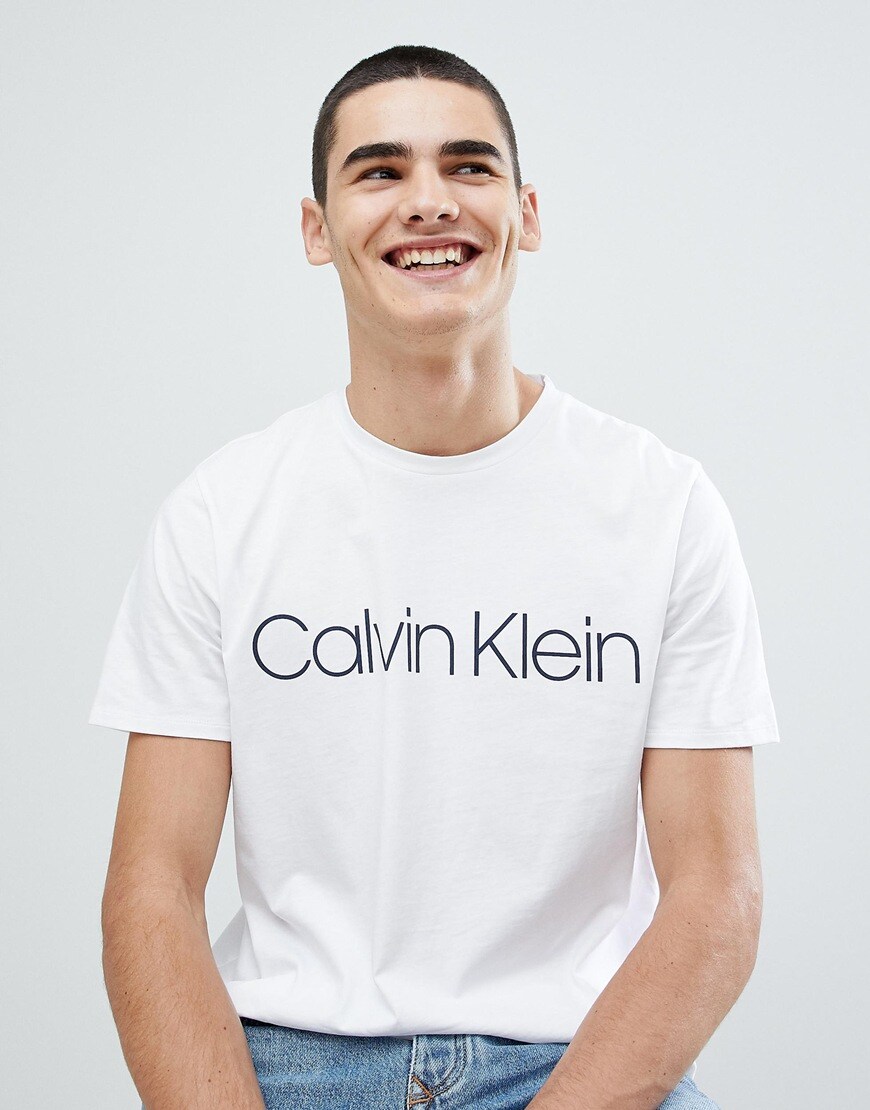 Calvin Klein - T-shirt à logo - Blanc