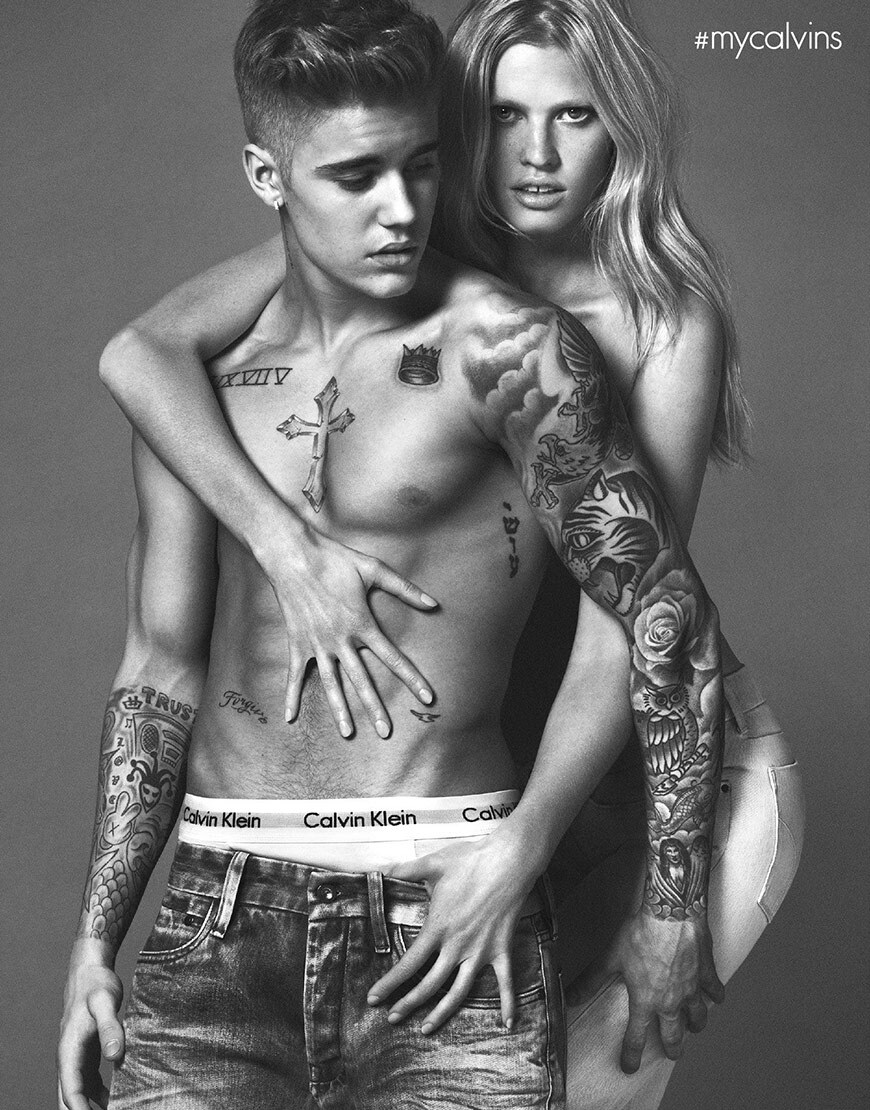Justin Beiber for Calvin Klein jeans mycalvins campaign