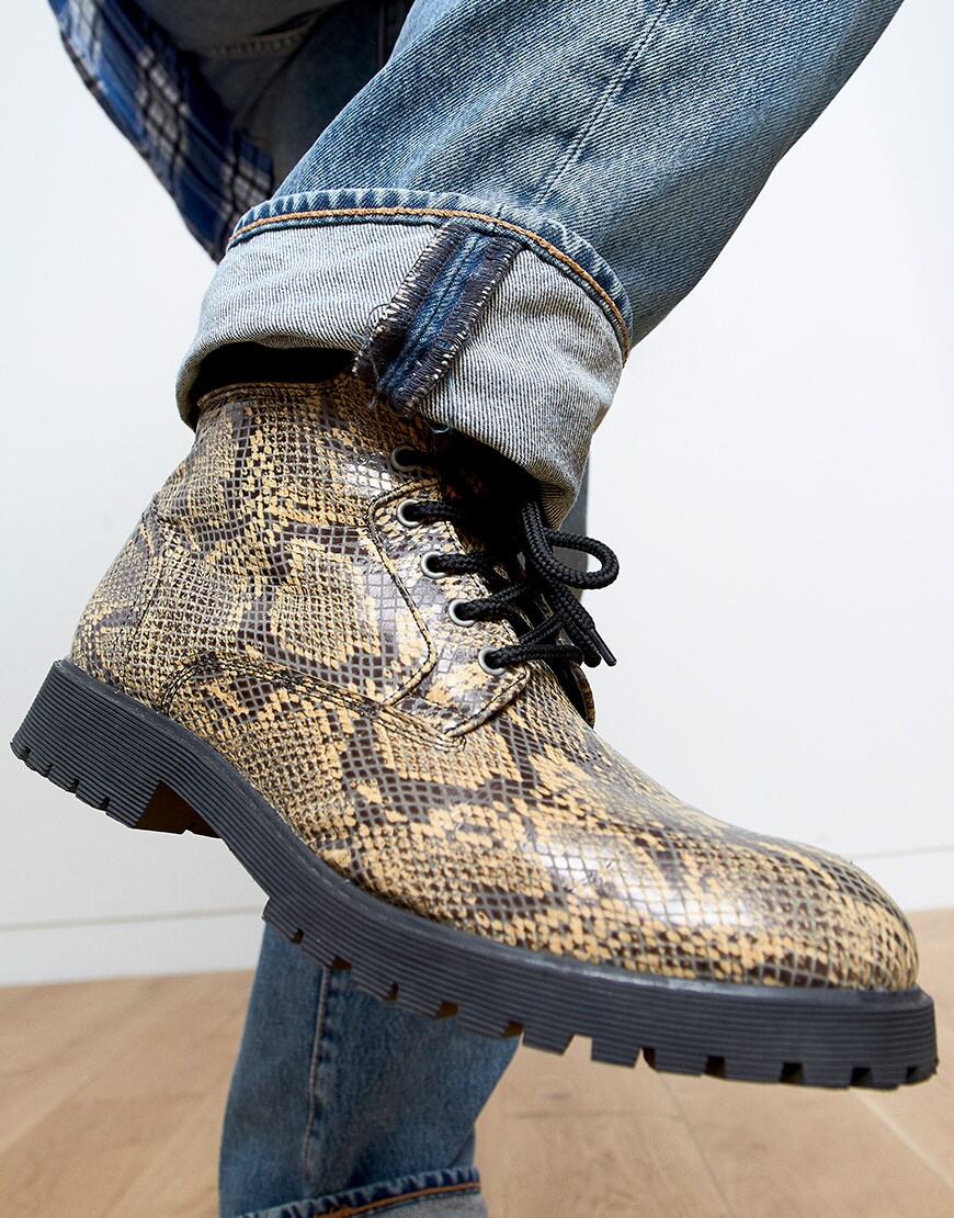 Nawal wearing jeans and snakeskin-print boots | ASOS Style Feed 
