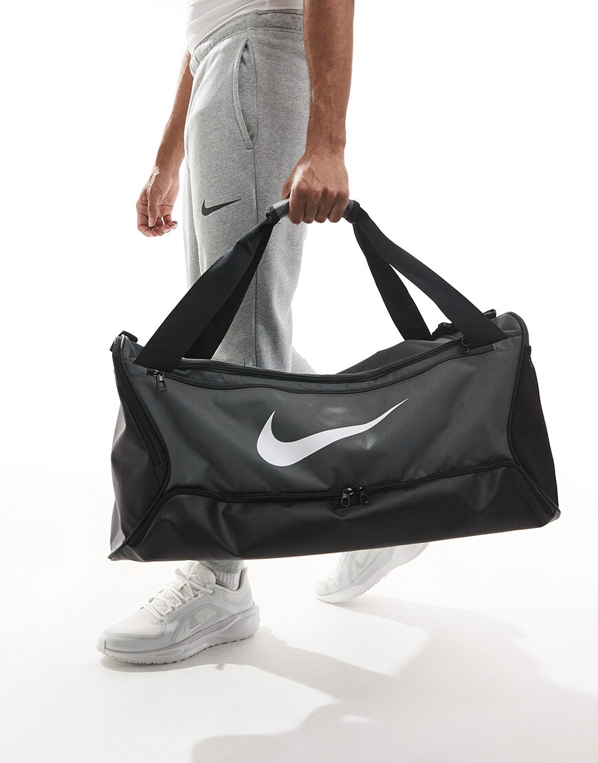 Nike grey duffel bag