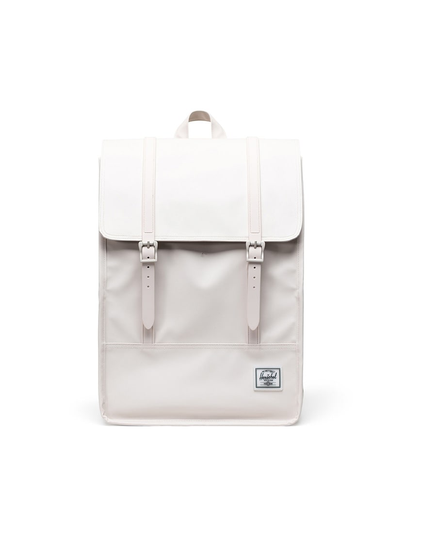 A white backpack