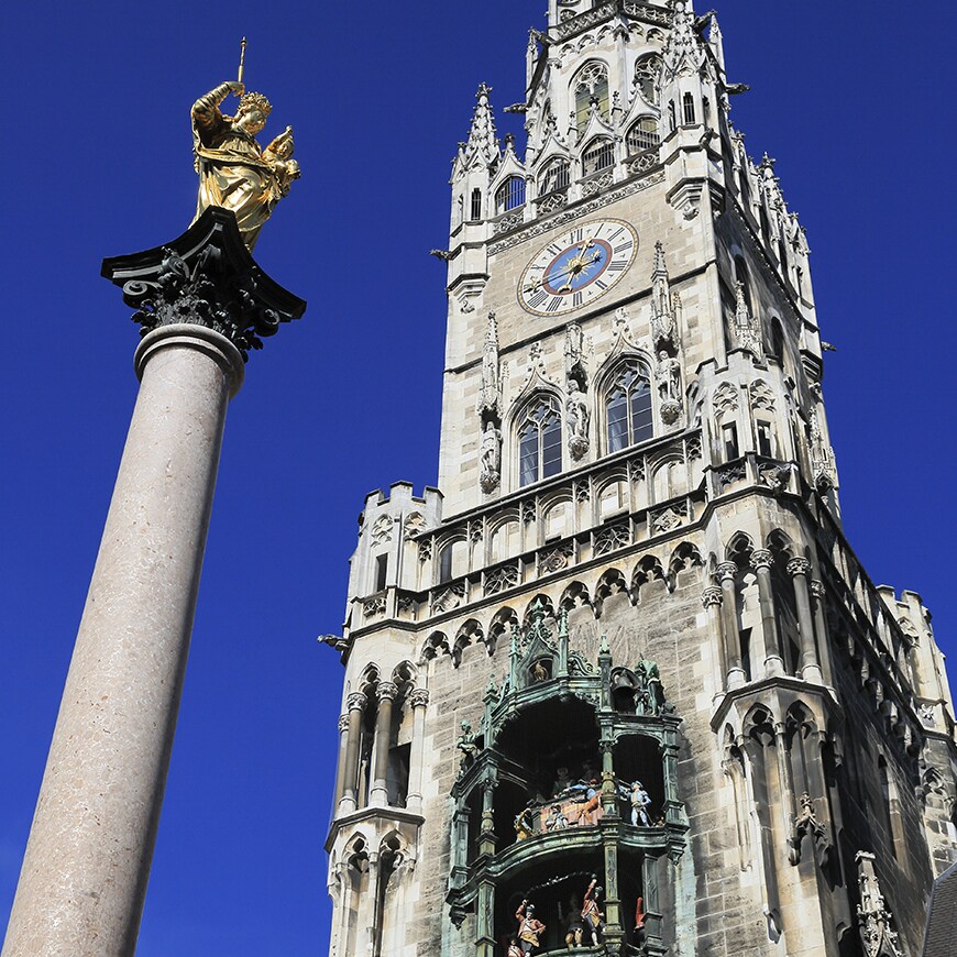 Munich with a blue sky