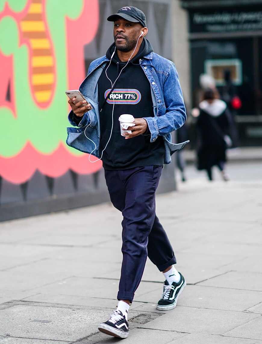 Street styler in a denim jacket | ASOS Style Feed