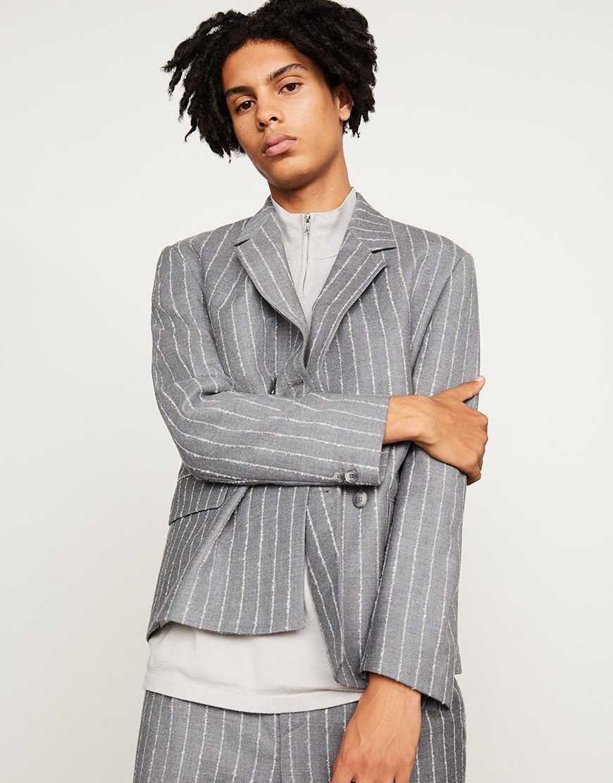 ASOS WHITE grey half zip and suit available at ASOS | ASOS Style Feed