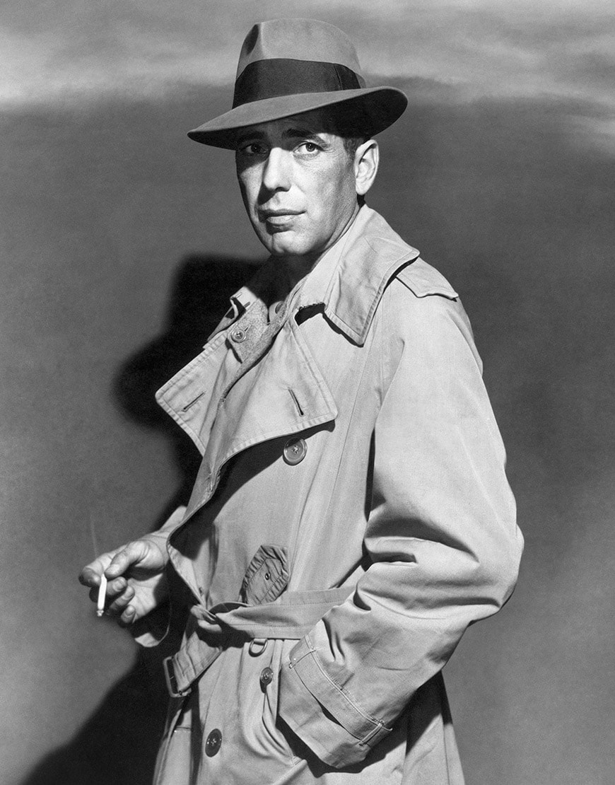 Humphrey Bogart en trench coat sur ASOS