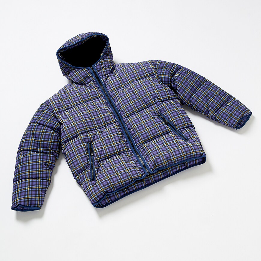 ASOS DESIGN puffer jacket in blue check available at ASOS | ASOS Style Feed