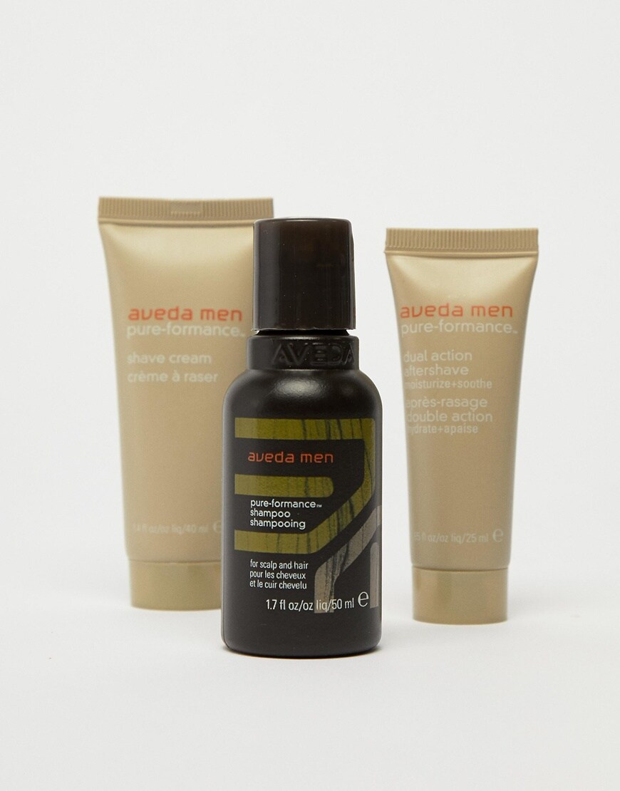 The trio of products available in the Aveda Groom to Go set available at ASOS | ASOS Style Feed