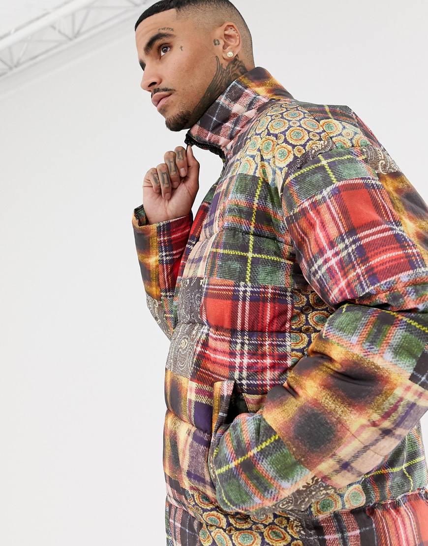 ASOS DESIGN patchwork puffer jacket | ASOS Style Feed