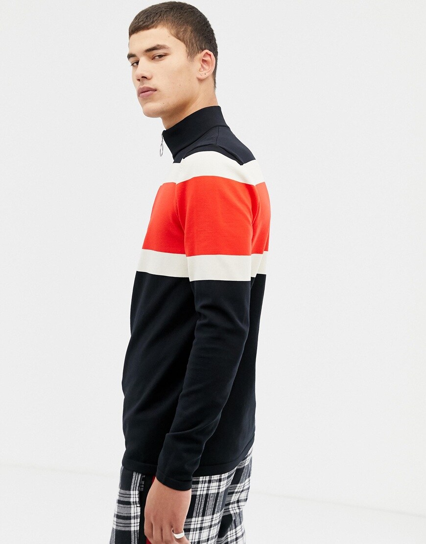 COLLUSION Tall colour-block jumper | ASOS Style Feed