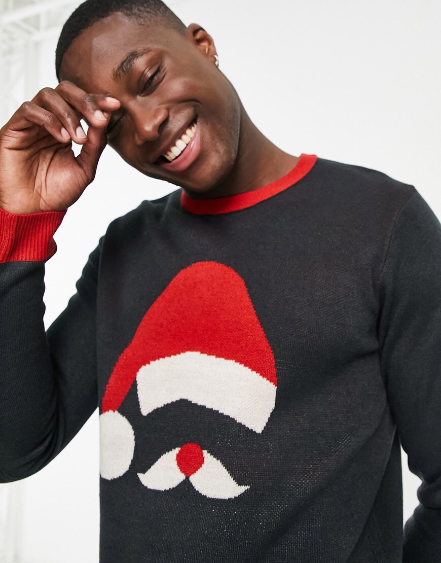 red bow christmas jumper