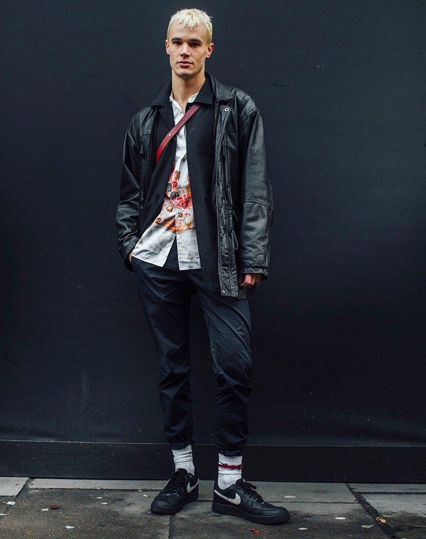 Herren Streetstyle in Schwarz