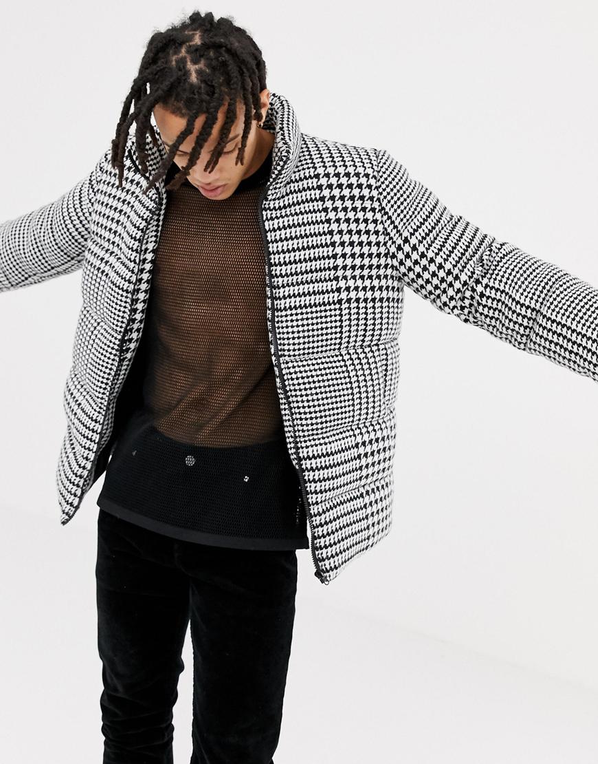 dogtooth puffer jacket