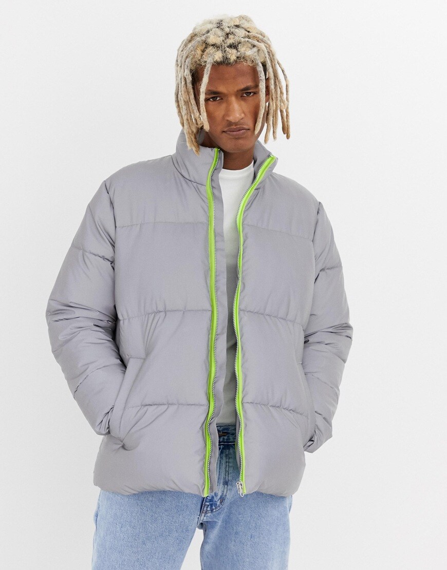 ASOS DESIGN reflective puffer jacket | ASOS Style Feed
