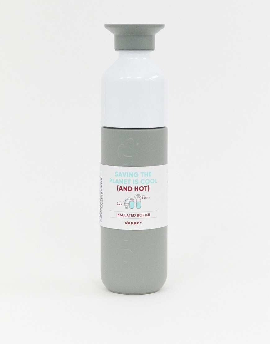 A picture of a grey insulated bottle by Dopper. Available at ASOS 