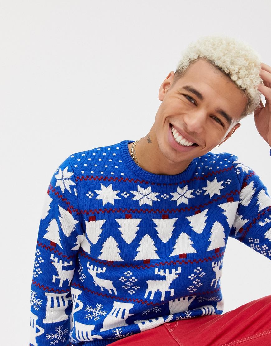 A model wearing a Burton Christmas jumper available at ASOS | ASOS Style Feed