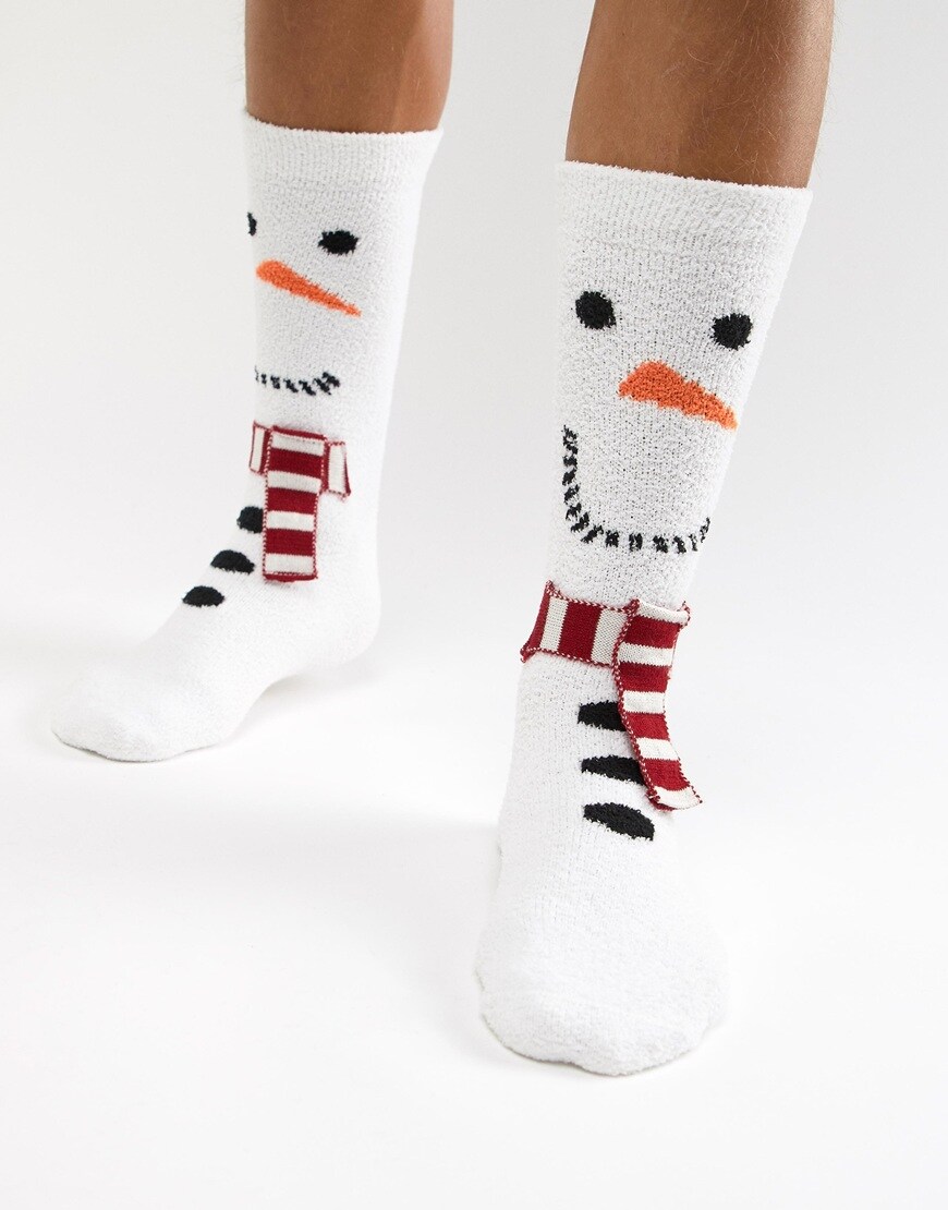 ASOS DESIGN Christmas snowman socks available at ASOS | ASOS Style Feed