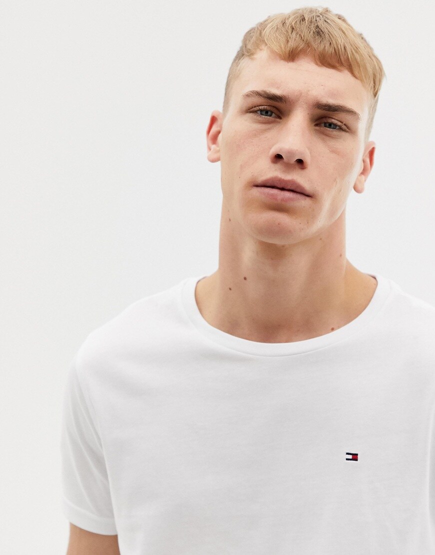 Tommy Hilfiger flag icon t-shirt in organic cotton available at ASOS | ASOS Style Feed