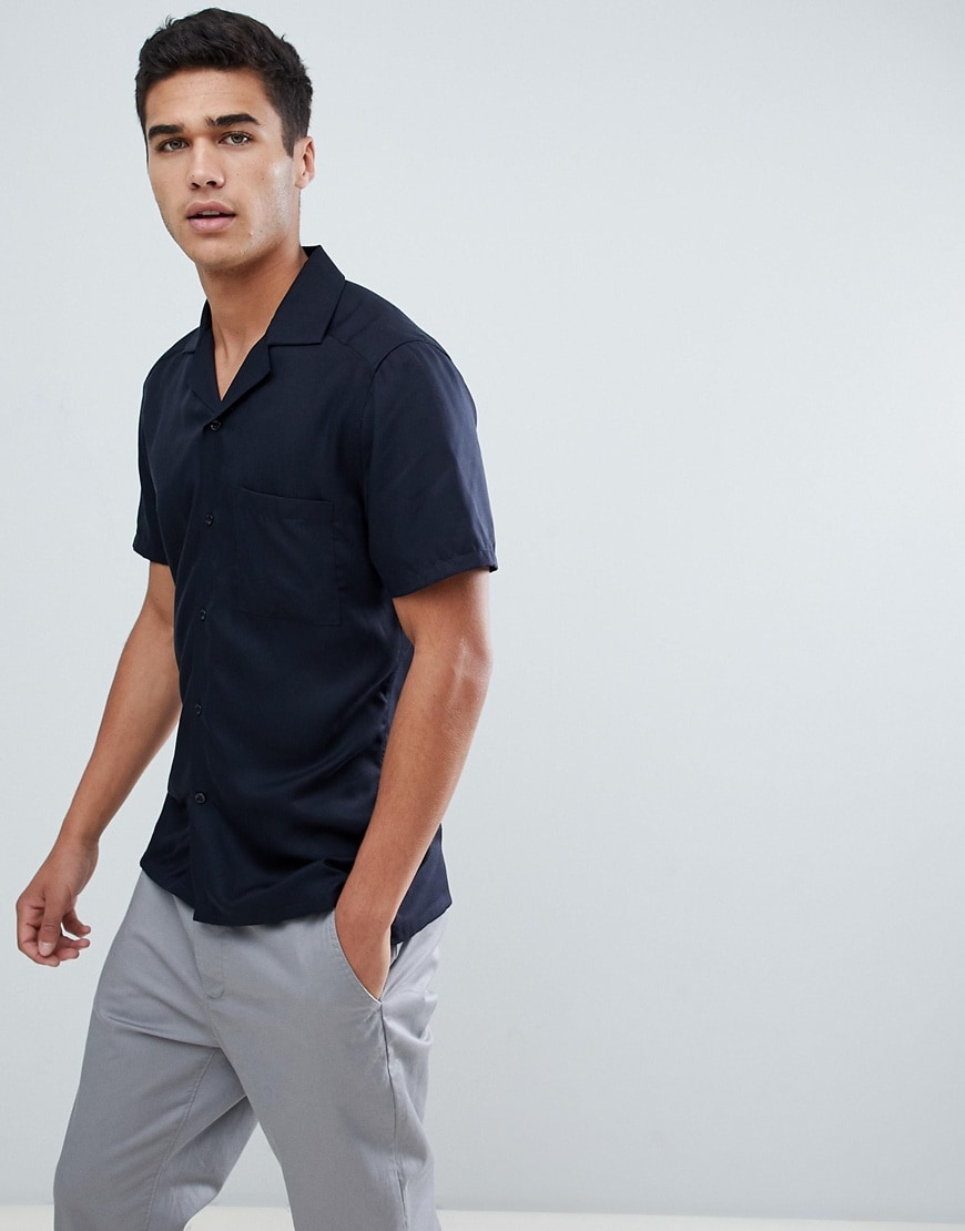 Reiss short sleeve slim shirt in cuban collar available at ASOS | ASOS Style Feed