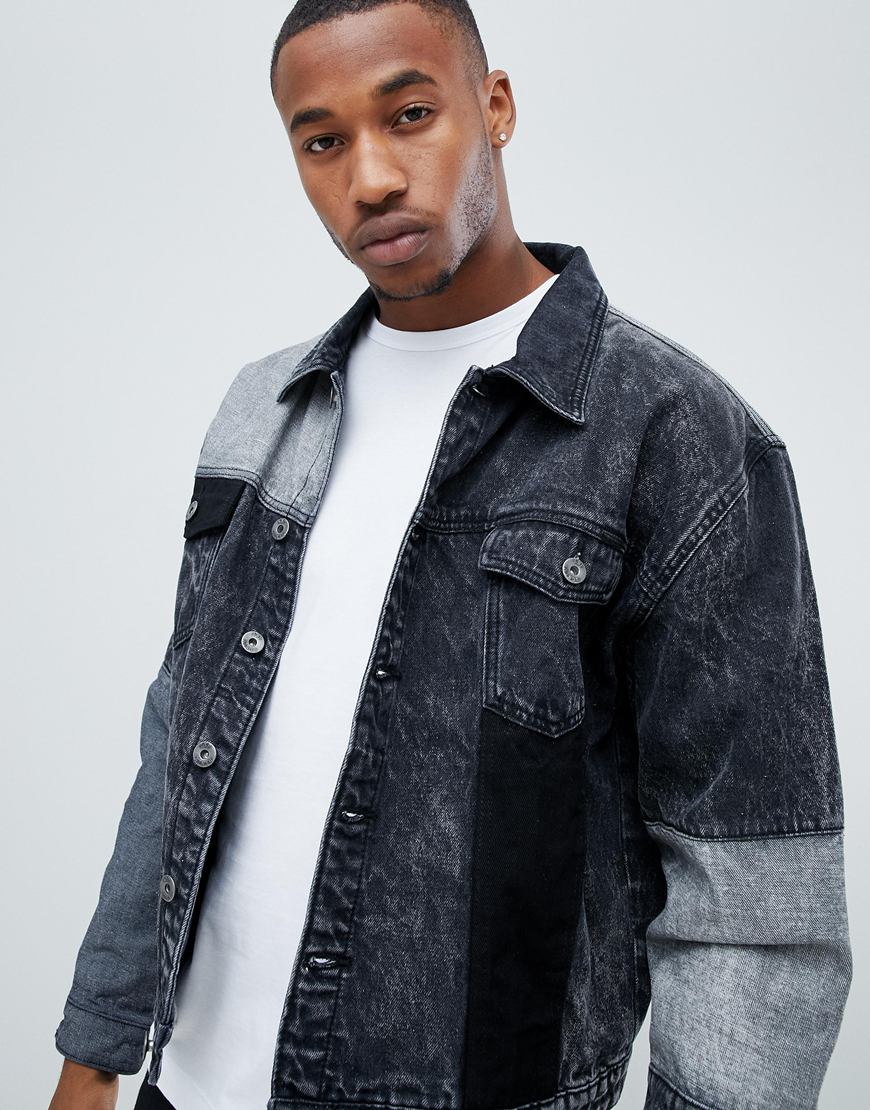 Liquor N Poker denim jacket with patchwork available at ASOS | ASOS Style Feed