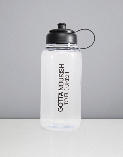 Wasserflasche von South Beach mit motivierendem Zitat, erhältlich bei ASOS